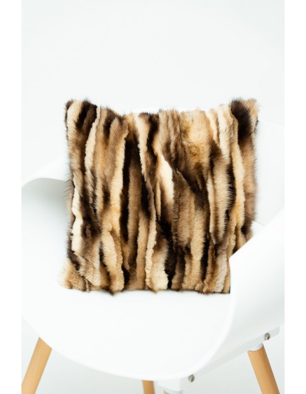 Pagalvė iš šeškų kailio dvipusė | Natūralaus kailio interjero aksesuarai | eksa.lt